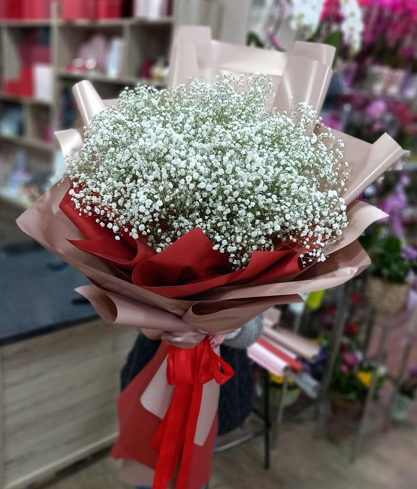 Букет Белые хлопья в Айхале Букет цветов из: Гипсофила в Айхале